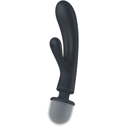 SATISFYER - TRIPLE LOVER MASAJEADOR VIBRADOR RABBIT GRIS - sexbliss - Foto 1