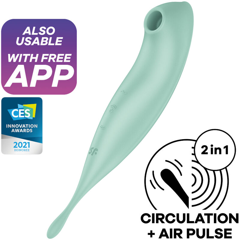 SATISFYER - TWIRLING PRO+ ESTIMULADOR Y VIBRADOR APP VERDE - Foto 1 SATISFYER - TWIRLING PRO+ ESTIMULADOR Y VIBRADOR APP VERDE - sexbliss - Foto 1