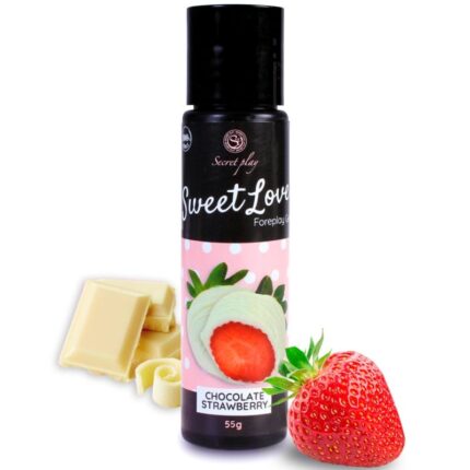 SECRETPLAY - GEL SWEET LOVE FRESA Y CHOCOLATE BLANCO 60 ML - sexbliss - Foto 1