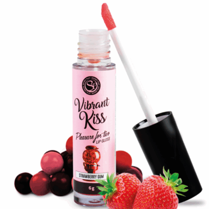 SECRETPLAY - LIP GLOSS VIBRANT KISS CHICLE DE FRESA - sexbliss - Foto 1