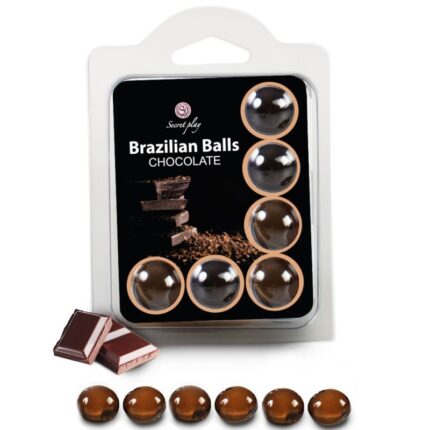SECRETPLAY - SET 6 BRAZILIANS BALLS CHOCOLATE - sexbliss - Foto 1