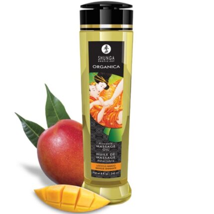 SHUNGA - ACEITE DE MASAJE ORGÁNICO MANGO 240 ML - sexbliss - Foto 1