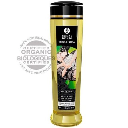 SHUNGA - ACEITE DE MASAJE ORGÁNICO NATURAL 240 ML - sexbliss - Foto 1