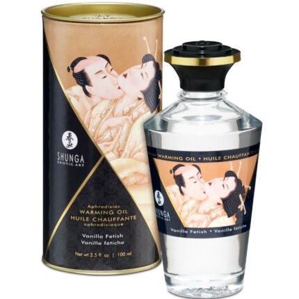 SHUNGA - ACEITE MASAJE EFECTO CALOR SABOR VAINILLA 100 ML - sexbliss - Foto 1