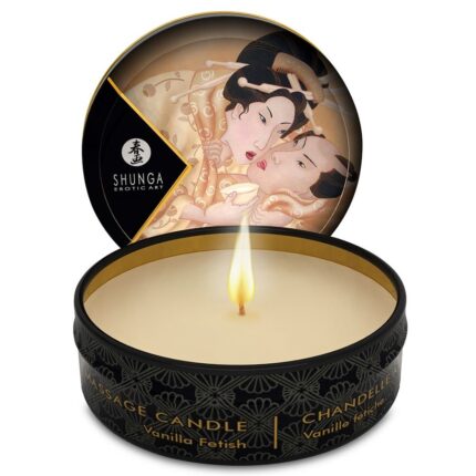 SHUNGA - MINI CARESS BY CANDELIGHT VELA MASAJE VAINILLA 30 ML - sexbliss - Foto 1