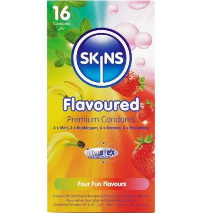 SKINS - MULTI SABORES PRESERVATIVOS PREMIUM PACK 16 - sexbliss - Foto 1