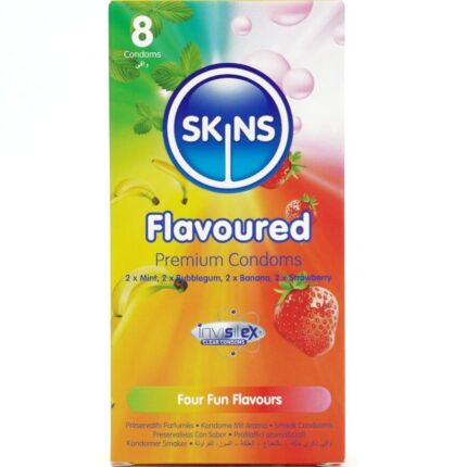 SKINS - MULTI SABORES PRESERVATIVOS PREMIUM PACK 8 - sexbliss - Foto 1
