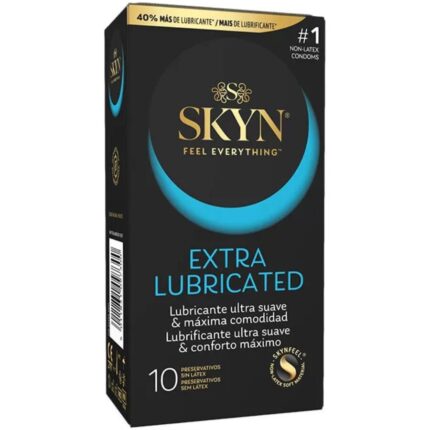 SKYN - PRESERVATIVO EXTRA LUBRICADO 10 UNIDADES - sexbliss - Foto 1