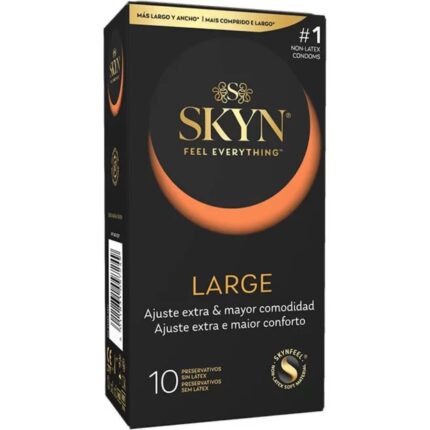 SKYN - PRESERVATIVO LARGE AJUSTE EXTRA 10 UNIDADES - sexbliss - Foto 1
