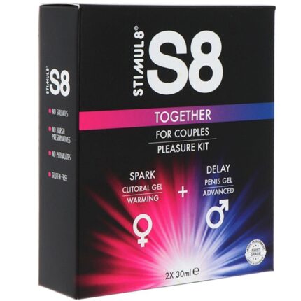 STIMUL8 - S8 TOGETHER KIT DE PAREJAS 2 X 30 ML - sexbliss - Foto 1