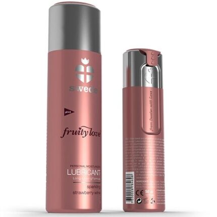 SWEDE - FRUITY LOVE LUBRICANTE FRESAS CON CHAMPAGNE 100 ML - sexbliss - Foto 1
