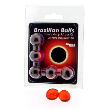 TALOKA - BRAZILIAN BALLS GEL EXCITANTE EFECTO CALOR Y FRÍO 5 BOLAS - sexbliss - Foto 1