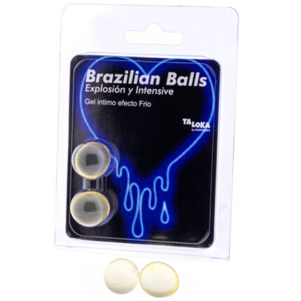 TALOKA - BRAZILIAN BALLS GEL EXCITANTE EFECTO FRIO Y VIBRACIÓN 2 BOLAS - sexbliss - Foto 1