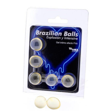 TALOKA - BRAZILIAN BALLS GEL EXCITANTE EFECTO FRIO Y VIBRACIÓN 5 BOLAS - sexbliss - Foto 1