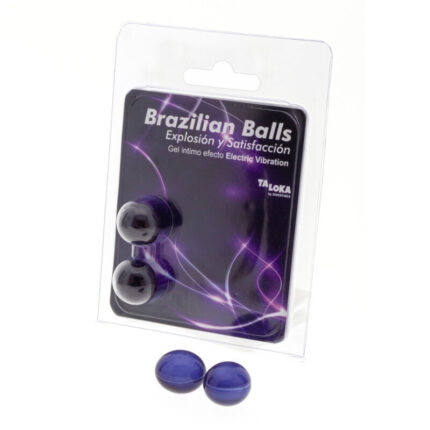 TALOKA - BRAZILIAN BALLS GEL EXCITANTE EFECTO VIBRACIÓN ELÉCTRICA 2 BOLAS - sexbliss - Foto 1