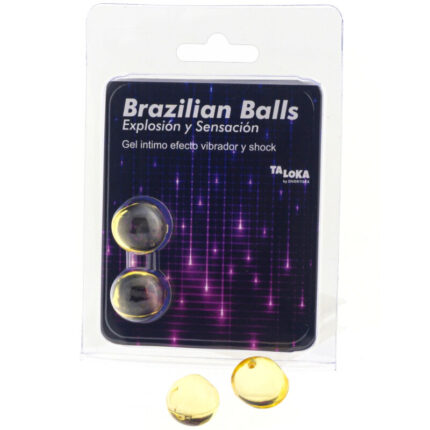 TALOKA - BRAZILIAN BALLS GEL EXCITANTE EFECTO VIBRACIÓN Y SHOCK 2 BOLAS - sexbliss - Foto 1