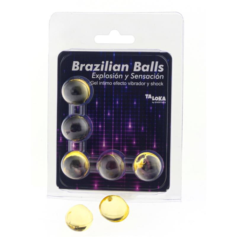 TALOKA - BRAZILIAN BALLS GEL EXCITANTE EFECTO VIBRACIÓN Y SHOCK 5 BOLAS - Foto 1 TALOKA - BRAZILIAN BALLS GEL EXCITANTE EFECTO VIBRACIÓN Y SHOCK 5 BOLAS - sexbliss - Foto 1