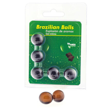 TALOKA - BRAZILIAN BALLS GEL ÍNTIMO CHOCOLATE 5 BOLAS - sexbliss - Foto 1