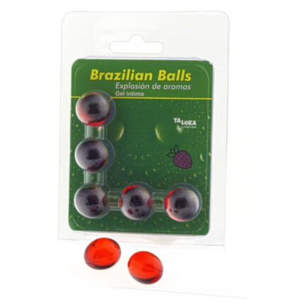 TALOKA - BRAZILIAN BALLS GEL ÍNTIMO FRESA 5 BOLAS - sexbliss - Foto 1
