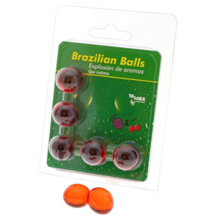 TALOKA - BRAZILIAN BALLS GEL ÍNTIMO FRESA & CEREZA 5 BOLAS - sexbliss - Foto 1