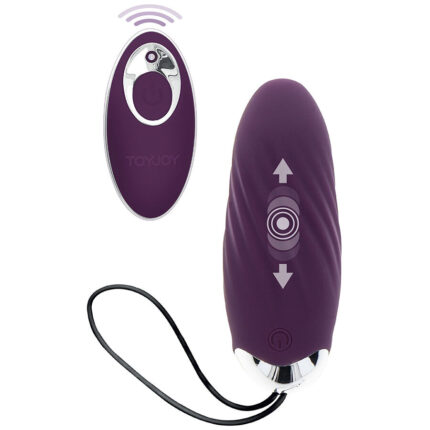 TOYJOY - HAPPINESS KNOCK KNOCK EGGSTAVAGANT VIBRADOR CON CONTROL REMOTO MORADO - sexbliss - Foto 1