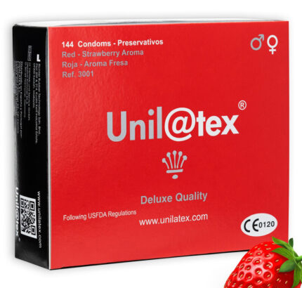 UNILATEX - PRESERVATIVOS ROJOS/FRESA 144 UDS - sexbliss - Foto 1