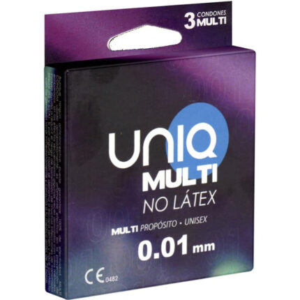 UNIQ - MULTI PRESERVATIVOS SIN LATEX 3 UNIDADES - sexbliss - Foto 1