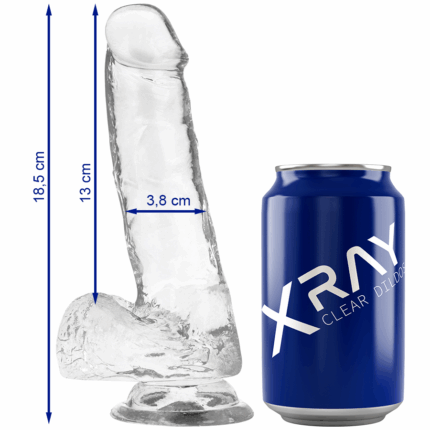 X RAY - CLEAR DILDO REALISTA TRANSPARENTE 18.5 CM -O- 3.8 CM - sexbliss - Foto 1