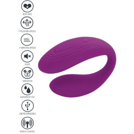 XOCOON - BOUND LOVE VIBRADOR PARA PAREJAS MORADO - sexbliss - Foto 1