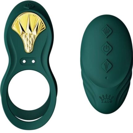 ZALO - BAYEK ANILLO VIBRADOR CONTROL REMOTO PAREJAS VERDE - sexbliss - Foto 1
