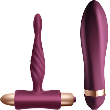 CLIMAXIMUM - DARE KIT VIBRADOR TRENZADO + PLUG ANAL PRINCIPIANTES - sexbliss - Foto 1