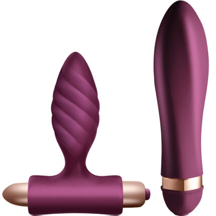 CLIMAXIMUM - DESIRE KIT VIBRADOR + PLUG ANAL TRENZADO - sexbliss - Foto 1