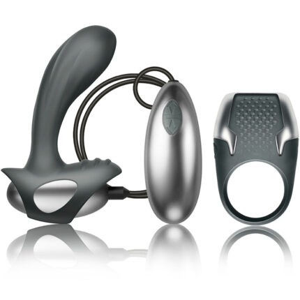 CLIMAXIMUM - EXCITE KIT ANILLO PARA PENE + MASAJEADOR PRÓSTATA CON CABLE - sexbliss - Foto 1