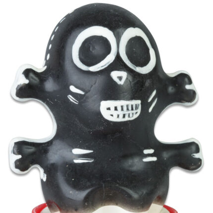 CONDOMERIE - PRESERVATIVO DECORATIVO PINTADO A MANO CALAVERA NEGRA MODELO 1 - sexbliss - Foto 1