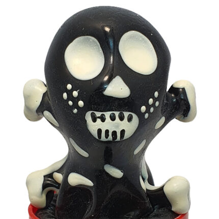 CONDOMERIE - PRESERVATIVO DECORATIVO PINTADO A MANO CALAVERA NEGRA MODELO 2 - sexbliss - Foto 1