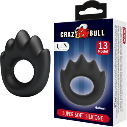 CRAZY BULL - HABERT ANILLO SILICONA MODELO 13 - sexbliss - Foto 1