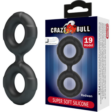 CRAZY BULL - RADWAN ANILLO DOBLE SILICONA MODELO 19 - sexbliss - Foto 1