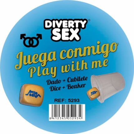 DIABLO PICANTE - DADO DURO DORADO POSTURAS CHICOS CON CUBILETE - sexbliss - Foto 1