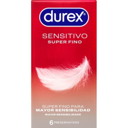 DUREX - SENSITIVO SÚPER FINO 6 UNIDADES - sexbliss - Foto 1