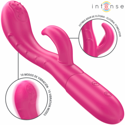 INTENSE - AMARA VIBRADOR CON LENGUA ESTIMULADORA 10 VIBRACIONES ROSA - sexbliss - Foto 1