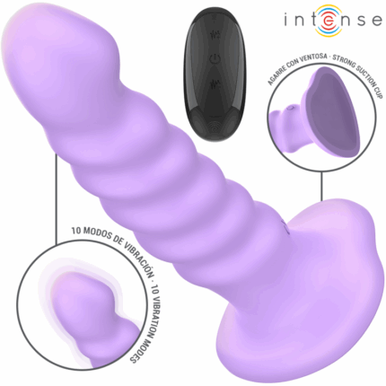 INTENSE - BRENDA VIBRADOR TALLA M DISEÑO EN ESPIRAL 10 VIBRACIONES MORADO CONTROL REMOTO - sexbliss - Foto 1