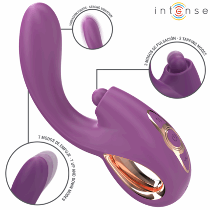 INTENSE - LALI VIBRADOR PUNTO G MULTIFUNCIÓN ESTIMULACIÓN & EMPUJE & VIBRACIÓN MORADO - sexbliss - Foto 1