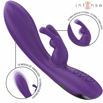 INTENSE - RANDALL VIBRADOR RABBIT 10 VIBRACIONES MORADO - sexbliss - Foto 1
