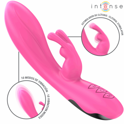 INTENSE - RANDALL VIBRADOR RABBIT 10 VIBRACIONES ROSA - sexbliss - Foto 1
