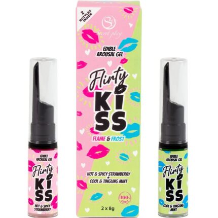 SECRETPLAY - FLIRTY KISS GELES CON EFECTOS SEXO ORAL FRESA & MENTA 2 x 8 GR - sexbliss - Foto 1