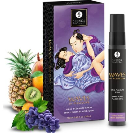 SHUNGA - WAVES PLEASURE SPRAY ORAL SEDUCTOR FRUTAS EXÓTICAS 20 ML - sexbliss - Foto 1