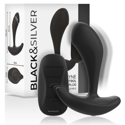BLACK&SILVER - DWAYNE PLUG ANAL SILICONA CONTROL REMOTO - sexbliss - Foto 1