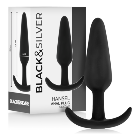 BLACK&SILVER - HANSEL PLUG ANAL SILICONA CON ASA PEQUEÑO - sexbliss - Foto 1