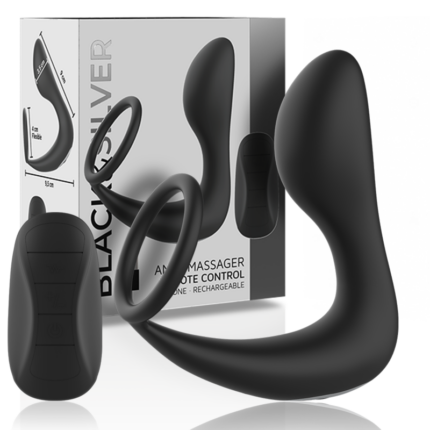 BLACK&SILVER - MASAJEADOR ANAL CONTROL REMOTO SILICONA RECARGABLE NEGRO - sexbliss - Foto 1