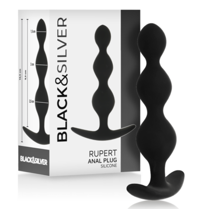 BLACK&SILVER - RUPERT CADENA BOLAS ANALES 10 CM - sexbliss - Foto 1